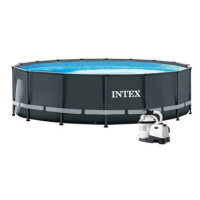 INTEX Bazén s konstrukcí FLORIDA PREMIUM GREY včetně příslušenství 4,88 x 1,22m 28324