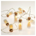 ACA Lighting ”MINI skleněné lahve" bílé stromky, 10 LED dekorační řetěz na baterie (2xAA) teplá 