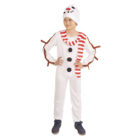 Rappa Dětský kostým sněhulák s čepicí a šálou velikost S