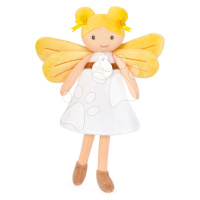 Panenka víla Aurore Forest Fairies Jolijou 25 cm v bílých šatech se žlutými křídly z jemného tex