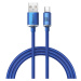 Baseus Crystal Shine odolný opletený kabel USB / USB-C 100W 1,2m blue