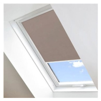 FOA Roleta Látková na střešní okna, cappuccino, LE 153, bílý profil, š 61,3 cm, v 79,3 cm