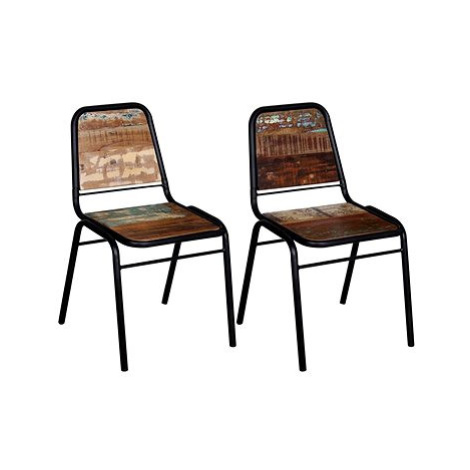 Jídelní židle 2 ks masivní recyklované dřevo SHUMEE