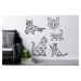 Vsepropejska Kočka dřevěná dekorace na zeď Rozměr (cm): 35 x 33, Typ: Kočka 10, Dekor: Černá