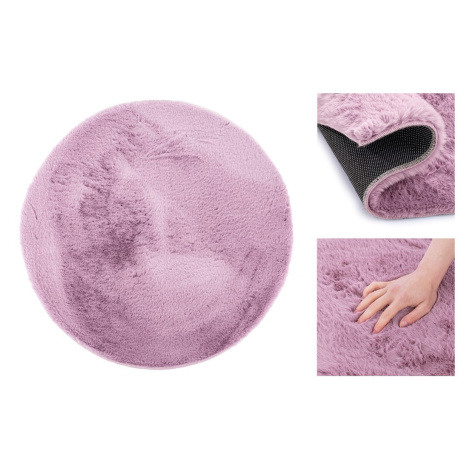 Kulatý koberec AmeliaHome Lovika růžový
