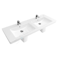 VILLEROY & BOCH Subway 2.0 Dvojumyvadlo 1300x470 mm, s přepadem a otvory pro baterie, bílá 7175D