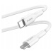 PURO Soft Lightning/USB-C kabel, 1,5 m bílý