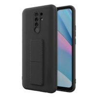 Kickstand silikonový kryt na Xiaomi Redmi 9, černý