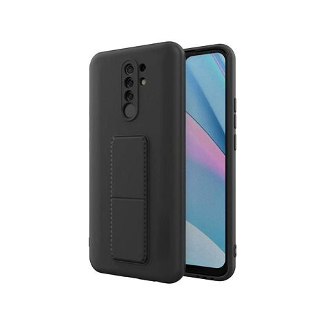 Kickstand silikonový kryt na Xiaomi Redmi 9, černý