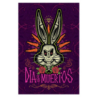 Umělecký tisk Bugs Bunny - Den mrtvých, 26.7x40 cm