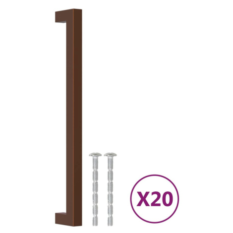 vidaXL Nábytkové úchytky 20 ks bronzové 224 mm nerezová ocel