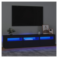 vidaXL TV skříňka s LED osvětlením černá 180x35x40 cm