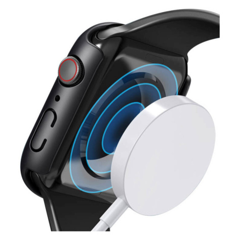 COTEetCI polykarbonátové pouzdro s ochranou displeje pro Apple Watch 7 41mm, bílá - 25002-WH