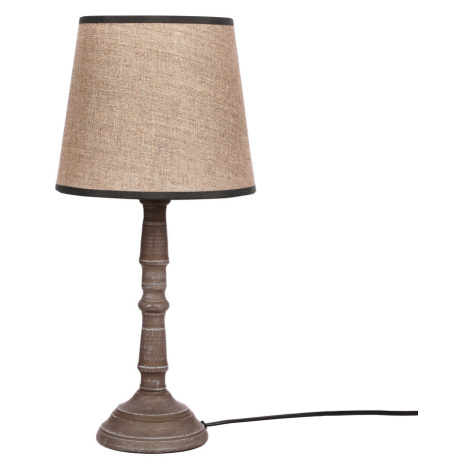 Stolní lampa CARDINALE, výška 43 cm, tmavě šedá, 1x40 E27, stínidlo z tmavého lnu CANDELLUX