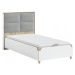 Studentská postel 100x200cm s úložným prostorem dylan - bílá/dub