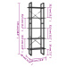 vidaXL Knihovna s 5 policemi šedá 60 x 30 x 175 cm borové dřevo
