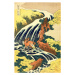 Obrazová reprodukce The Waterfall where Yoshitsune washed his horse, Katsushika Hokusai, 26.7 × 