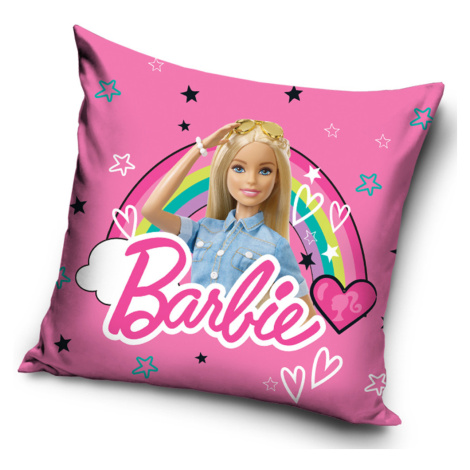 Velurový povlak na polštář BARBIE 40x40cm Carbotex