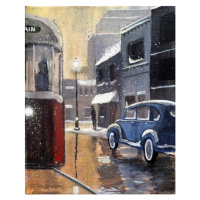 Ilustrace Streetcar in the Rain, Dave Rheaume Artist, 30 × 40 cm