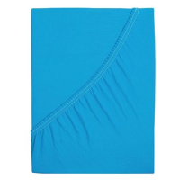 B.E.S. PETROVICE Prostěradlo Jersey česaná bavlna MAKO 200 × 220 cm, tyrkysově modré