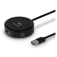 AXAGON HUEP1A 4x USB 3.2 Gen 1 ROUND hub micro USB nap. konektor kabel USBA 30cm