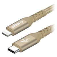 AlzaPower Alucore USB-C to Lightning MFi 2m zlatý