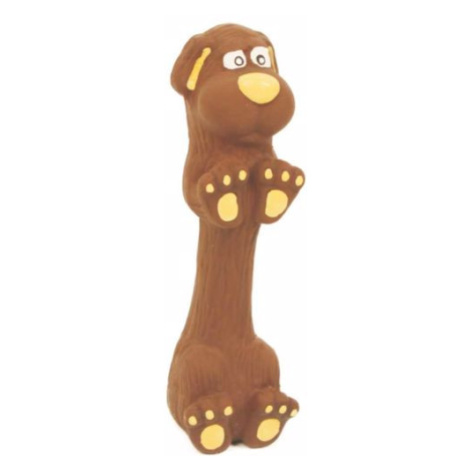 Latexová hračka s pískadlem - jezevčík velký 22,5 cm Juko