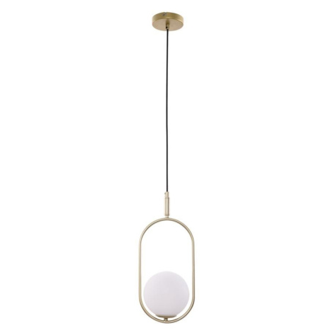 Závěsné art deco osvětlení CORDEL - 1xG9, 28W, mosazné / bílé