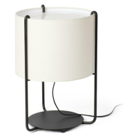 FARO DRUM černá/béžová stolní lampa