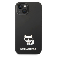 Pouzdro Karl Lagerfeld Liquid Silicone Choupette iPhone 14 Plus černé