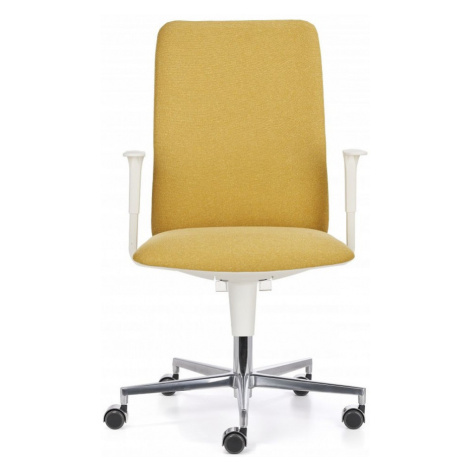 EMAGRA Kancelářská židle FLAP/W, žlutá, kříž hliník