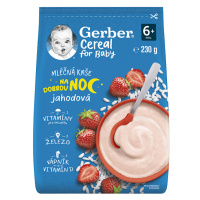 GERBER Cereal mléčná kaše jahodová Dobrou noc 230g