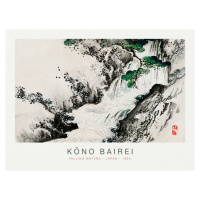 Obrazová reprodukce Falling Waters (Special Edition Japandi) - Kōno Bairei, (40 x 30 cm)