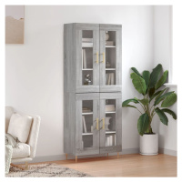 vidaXL Skříň highboard šedá sonoma 69,5 x 34 x 180 cm kompozitní dřevo