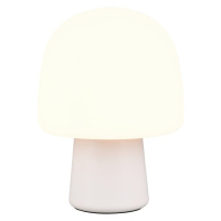 Bílá stolní lampa se skleněným stínidlem (výška 27 cm) Steen – Trio