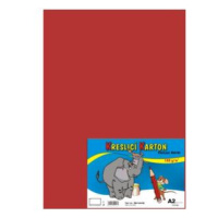 Kreslicí karton barevný A2 - 180g - 10 ks - červený