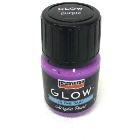 Akrylová barva svítící ve tmě 30ml fialová Pentart