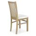 Dřevená jídelní židle H8007, sonoma/bílá eko-kůže
