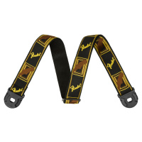 Fender Quick Grip Locking Strap Black/Yellow/Brown