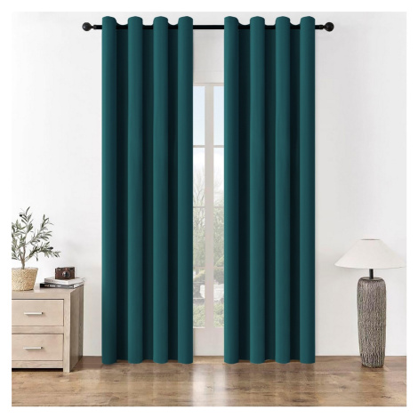 4Home Zatemňovací závěs Manila petrolejová, 150 x 250 cm