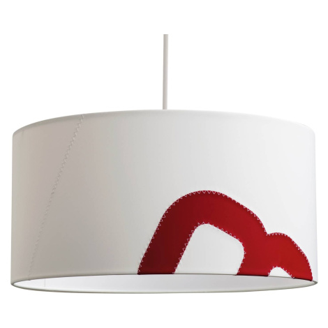 lumbono Závěsná lampa domácí přístav z plachty 45cm bílá/červená
