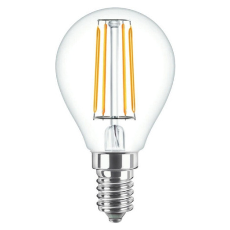 LED žárovka E14 PILA Classic Filament P45 4,3W (40W) teplá bílá (2700K)