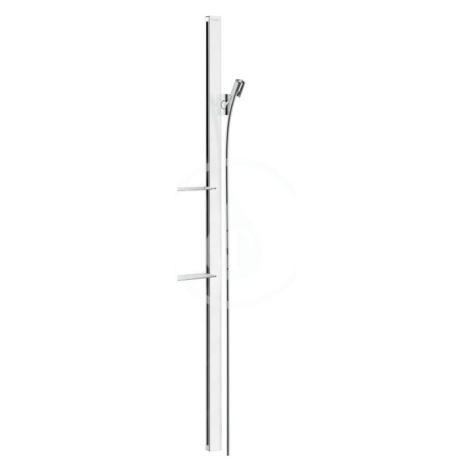 Hansgrohe Unica'E Sprchová tyč 1500 mm, se sprchovou hadicí, bílá/chrom 27645400