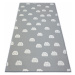 Dywany Lusczow Dětský koberec CLOUDS šedý