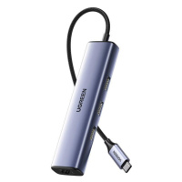 UGREEN CM475 Adaptér USB-C na 3x USB 3.0, RJ45, USB-C PD (šedý)