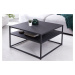 Estila Industriální minimalistický černý konferenční stolek Industria Durante s policí 70cm