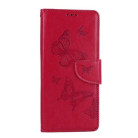 TopQ Pouzdro Xiaomi Redmi 12C knížkové Butterfly růžové 113204