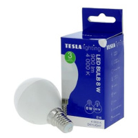 TESLA LED žárovka miniglobe BULB E14, 8W, denní bílá