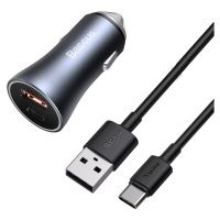 Nabíječka do auta Baseus Golden Contactor Pro car charger, USB + USB-C, QC4.0+, PD, SCP, 40W (gr
