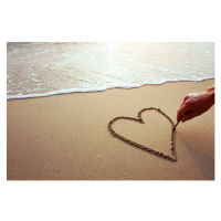 Fotografie heart on the beach, anyaberkut, 40 × 26.7 cm